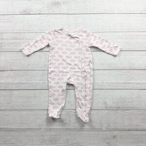 Nordstrom Baby Footed Pajamas Hedgehog Print Snap Wrap Sleeper 6 Months